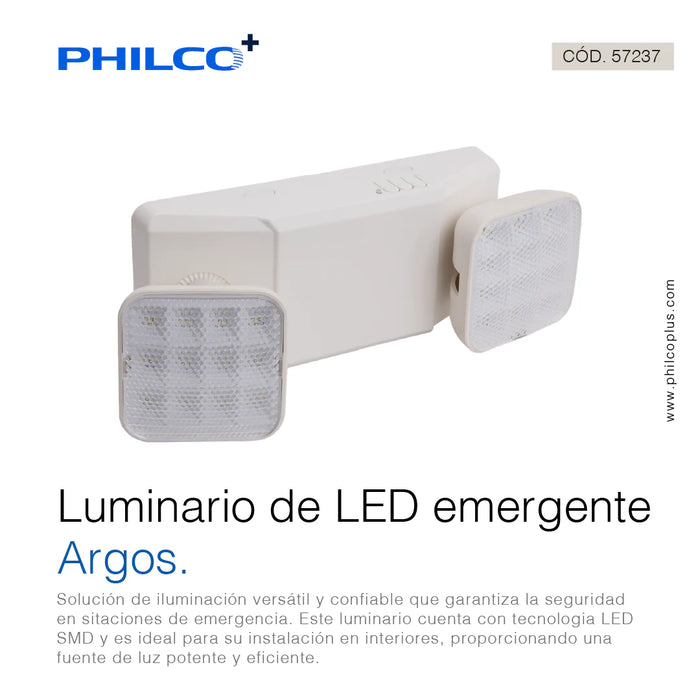 LAMPARA DE EMERGENCIA 2X1W PHILCO