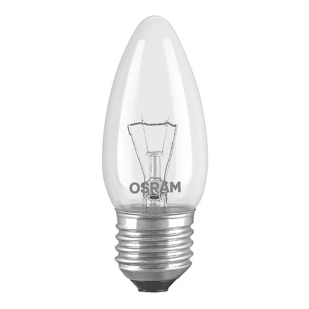 PACK DE 5 FOCOS VELA LISO 25W 127V E26 CLARO OSRAM