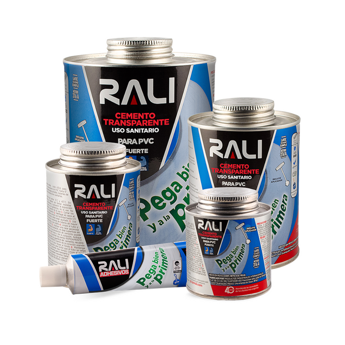 CEMENTO PARA PVC TRANSPARENTE DE 948ML. RALI