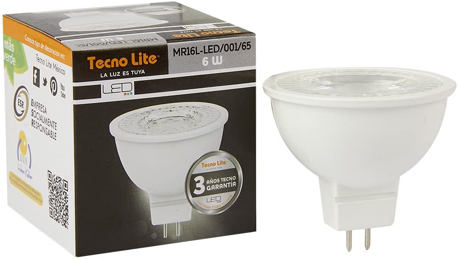 PACK DE 3 FOCOS LED MR16 6W LUZ DE DÍA TECNOLITE