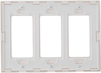 PLACA DE PARED SIN TORNILLOS 3 VENTANAS COLOR BLANCO DECORA LEVITON