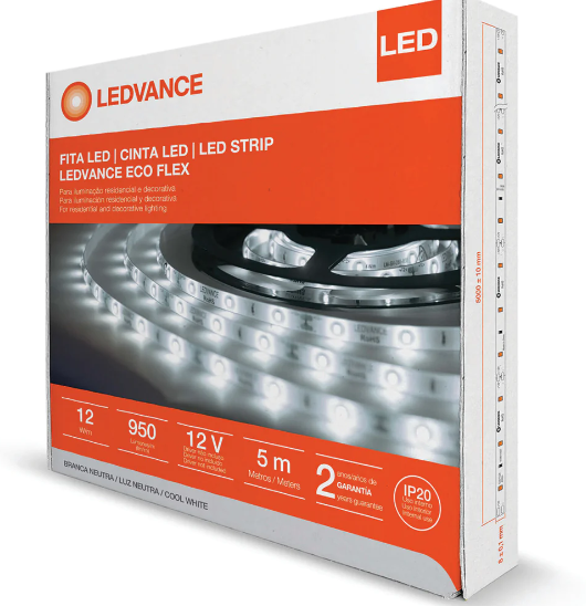 TIRA DE LED ECOFLEX 4.8W/827 12V IP20 LEDVANCE