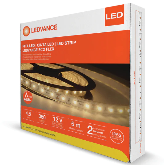 TIRA DE LED ECOFLEX 4.8W/865 12V IP65 LEDVANCE