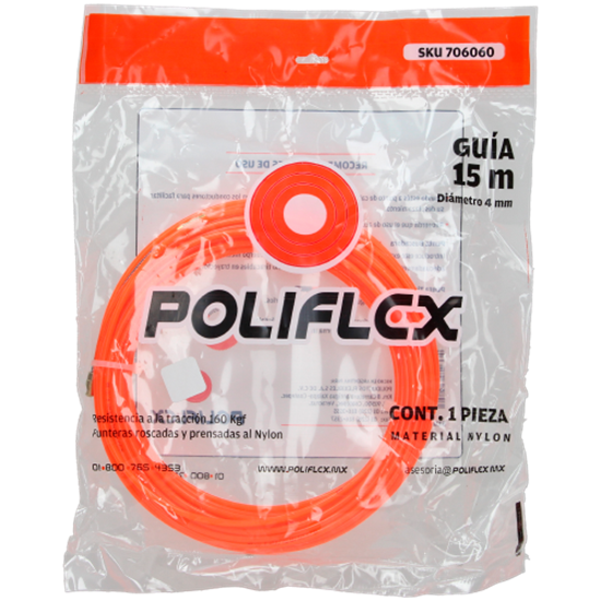 GUIAFLEX DE 15 MT 4 MM NYLON POLIFLEX