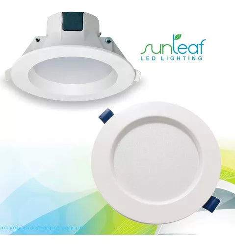 LUMIMARIO DOWNLIGHT EMPOTRAR P/TECHO 12W 4" LUZ CÁLIDA SUNLEAF