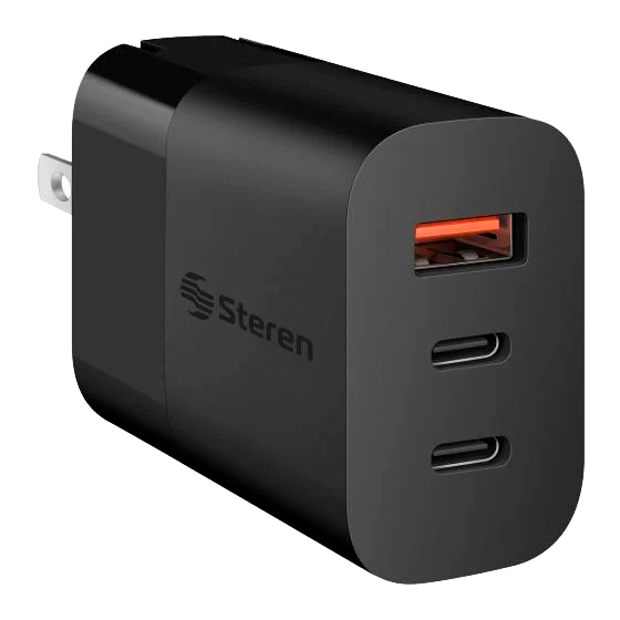 Cargador GaN USB Quick Charge y USB C Power Delivery 45 W