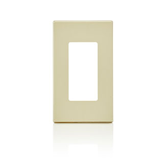 PLACA DE PARED SIN TORNILLOS 1 VENTANA COLOR MARFIL DECORA LEVITON