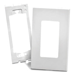 PLACA DE PARED SIN TORNILLOS 1 VENTANA COLOR BLANCA DECORA LEVITON