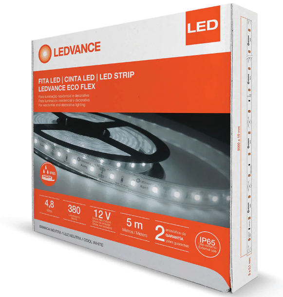 TIRA DE LED ECOFLEX 4.8W/865 12V IP65 LEDVANCE