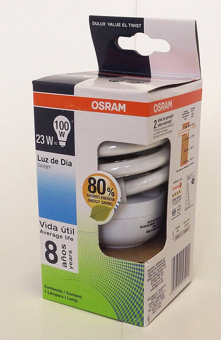 FOCO ESPIRAL DULUX 23W/865 E26 LUZ BLANCA