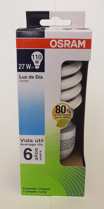 FOCO ESPIRAL DULUX  27W/865 E26 LUZ BLANCA OSRAM